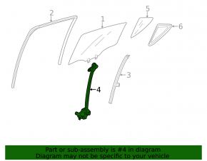 Window lifter with motor rear left Acura ILX 13-22