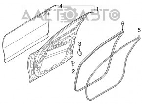 Kia Optima 16-20 front left door