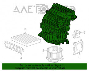 Bare heater body Honda CRV 17-22