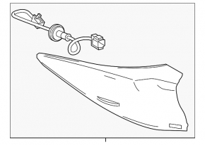 Light outer wing right Toyota Prius 50 Prime 17-22