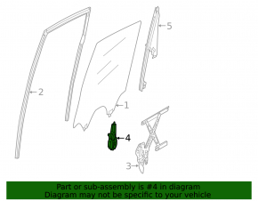 Rear right window lift motor Nissan Pathfinder 13-20