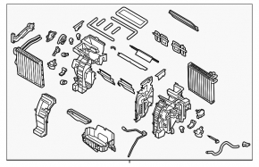The heater body is bare Kia Forte 19-24 auto under the blower in the central console