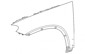 Front right wing Mercedes W167 GLE 350 450 20-23