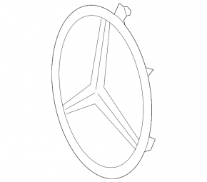Mercedes C-class W205 19-21 Radar Grille Emblem