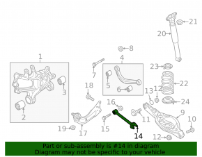 Lower rear left transverse control arm Mazda 3 14-18 BM
