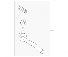 Left steering tip Infiniti QX56 QX80 10-20