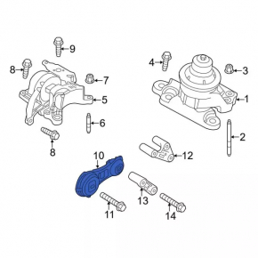 Lower automatic transmission support Ford Explorer 11-15