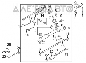Left steering tip Mazda CX-7 06-09