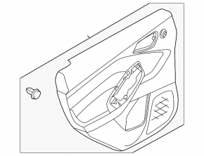 Door trim panel, rear right, Ford Focus mk3 11-18, black