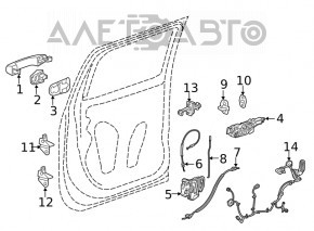Rear right door lock Chevrolet Equinox EV 24-26