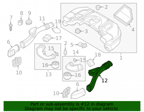 Air duct from air intake left BMW X7 G07 19-20 N63