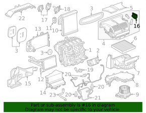 Actuator motor heater drive ventilation Chevrolet Malibu 16-23