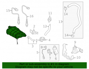 Carbon canister absorber assembly for the 2016-2019 Hyundai Sonata hybrid