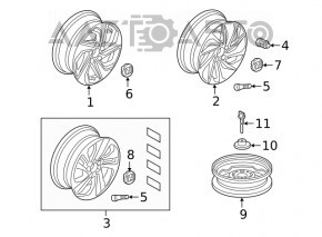 Honda Insight 19-20 R17 x 7J Wheel, Light Curb