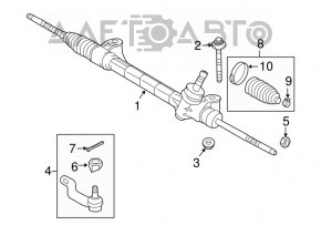 Left steering tip for Lexus NX 15-21