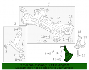 Front left axle Kia Sportage 17-22 FWD