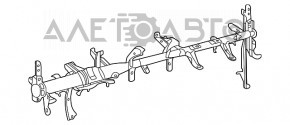 Under-torpedo pipe reinforcement Toyota Highlander 20- without projection