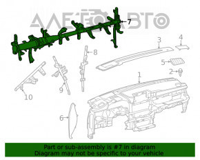 Under-torpedo pipe reinforcement Toyota Highlander 20- without projection