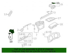 Air duct deflector left VW Golf 15 - gray
