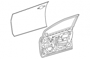 Bare front left door for Toyota Prius 23-26