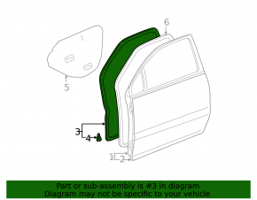 Front right door seal for Lexus RX300 98-03
