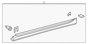Left threshold Lexus Hs250h 10-11