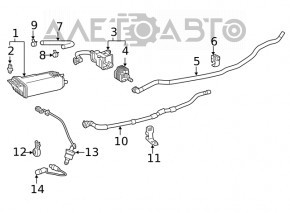 Carbon canister absorber naked Toyota Venza 21-