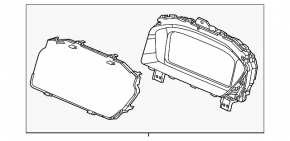 Instrument cluster for the Honda Civic XI FE/FL 22-24 4d LX