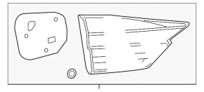 Inner light trunk lid right Lexus ES300h ES350 16-18 rest