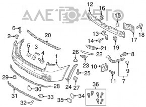 Bare rear bumper Kia Sorento 16-18 Sport