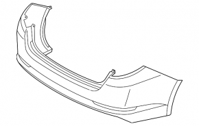 Kia Optima 2014-2015 bare rear bumper