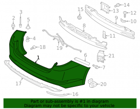 Kia Optima 2014-2015 bare rear bumper