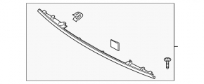 Hyundai Santa FE 19-20 chrome trunk door molding
