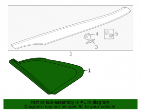 Fixed glass rear left window for Kia K5 21-24