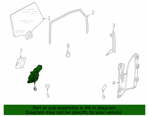 Front left window lift motor Audi A4 B8 08-16