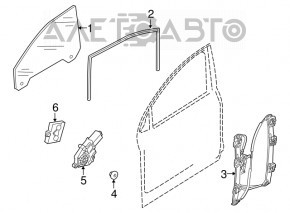 Front left window lift motor Audi A4 B8 08-16
