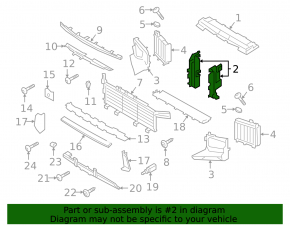 Left radiator deflector for Porsche Cayenne 19-23 3.0T rear