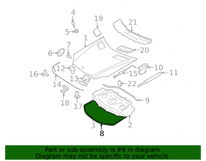 Front bonnet seal Mercedes W164 ML