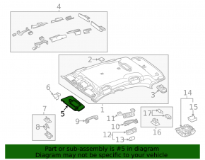 Right visor Mercedes GLA 14-20 for sunroof, beige, without hook