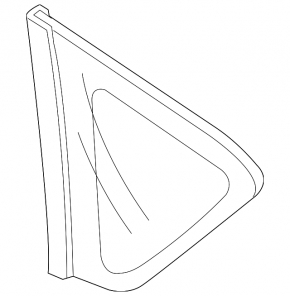 Fixed glass window in the body right Mazda3 03-09 HB