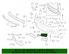 Left fog light plug for Mazda CX-7 2006-2009
