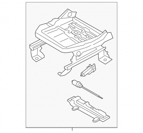 Left driver's seat runner for Ford Explorer 20-23, electric, without frame