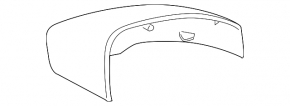 Right side mirror cover for Land Rover Range Rover 13-21, dark gray