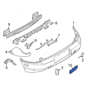 Rear Bumper Reflector Right Ford Bronco Sport 21-25