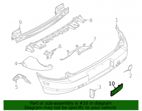 Rear Bumper Reflector Right Ford Bronco Sport 21-25