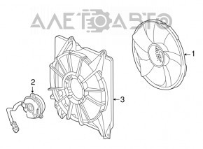 Cooling Fan Motor Left Acura TLX 15- 3.5