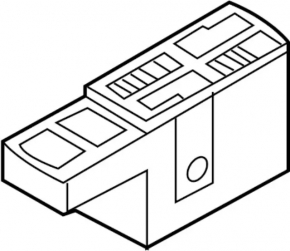 Nissan Leaf 11-17 left narrow underhood fuse box assembly