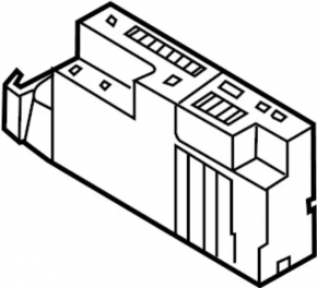 Nissan Leaf 11-17 left narrow underhood fuse box assembly
