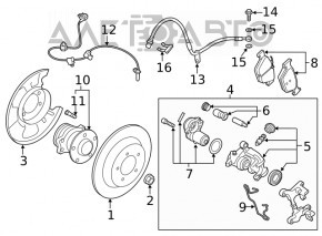 Rear left ABS sensor for Subaru Forester 19-24