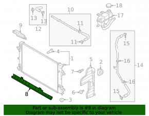 Lower radiator deflector for Hyundai Ioniq 17-22 EV